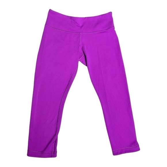 LULULEMON Wunder Under Crop Réversible - Tender Violet/ Black - Picture 5 of 8